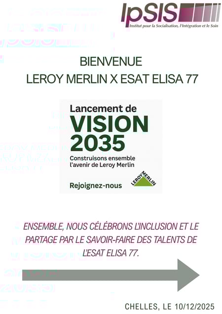Affiche - Bienvenue Leroy Merlin x ESAT Elisa 77 (1)